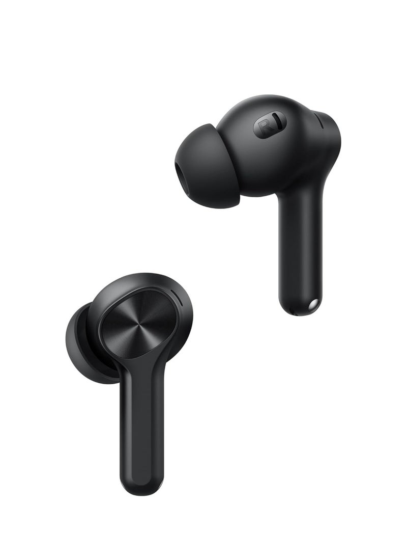 ريل مي T200X Headphones - Experience ANC - Powered Immersive Audio with Enhanced Comfort Earbuds black - Image 3