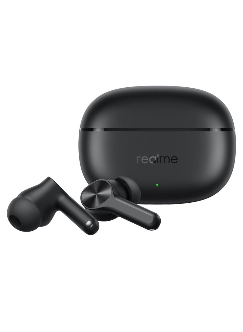 ريل مي T200X Headphones - Experience ANC - Powered Immersive Audio with Enhanced Comfort Earbuds black - Image 2