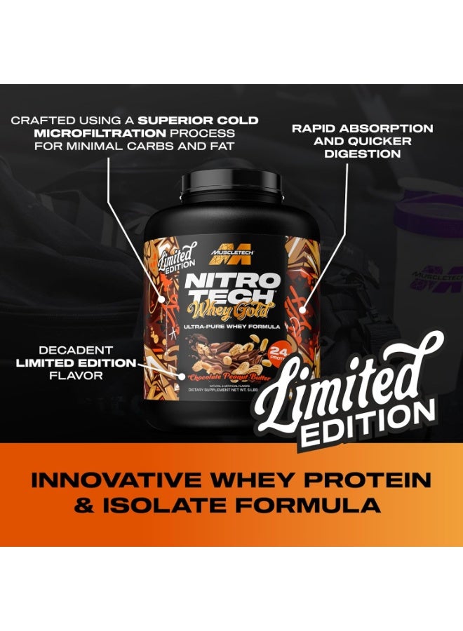 MuscleTech Nitro Tech Whey Gold, Chocolate Peanut Butter, 5 LB Limited Edition - Image 2
