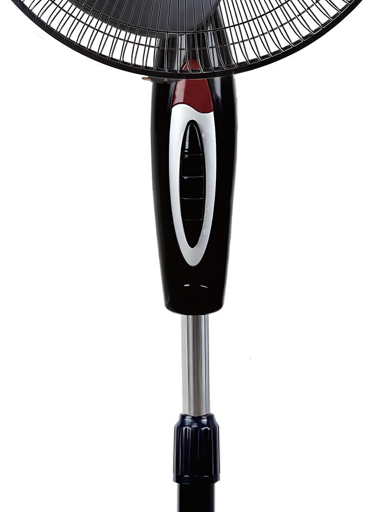 ساتشي 16-Inch Stand Fan with Powerful Motor, 3-Speed Control, Adjustable Height & Wide Oscillation, 7.5-Hour Timer, Energy Efficient & Quiet Operation 55 W NL-FN-1738S-BK Black - Image 3