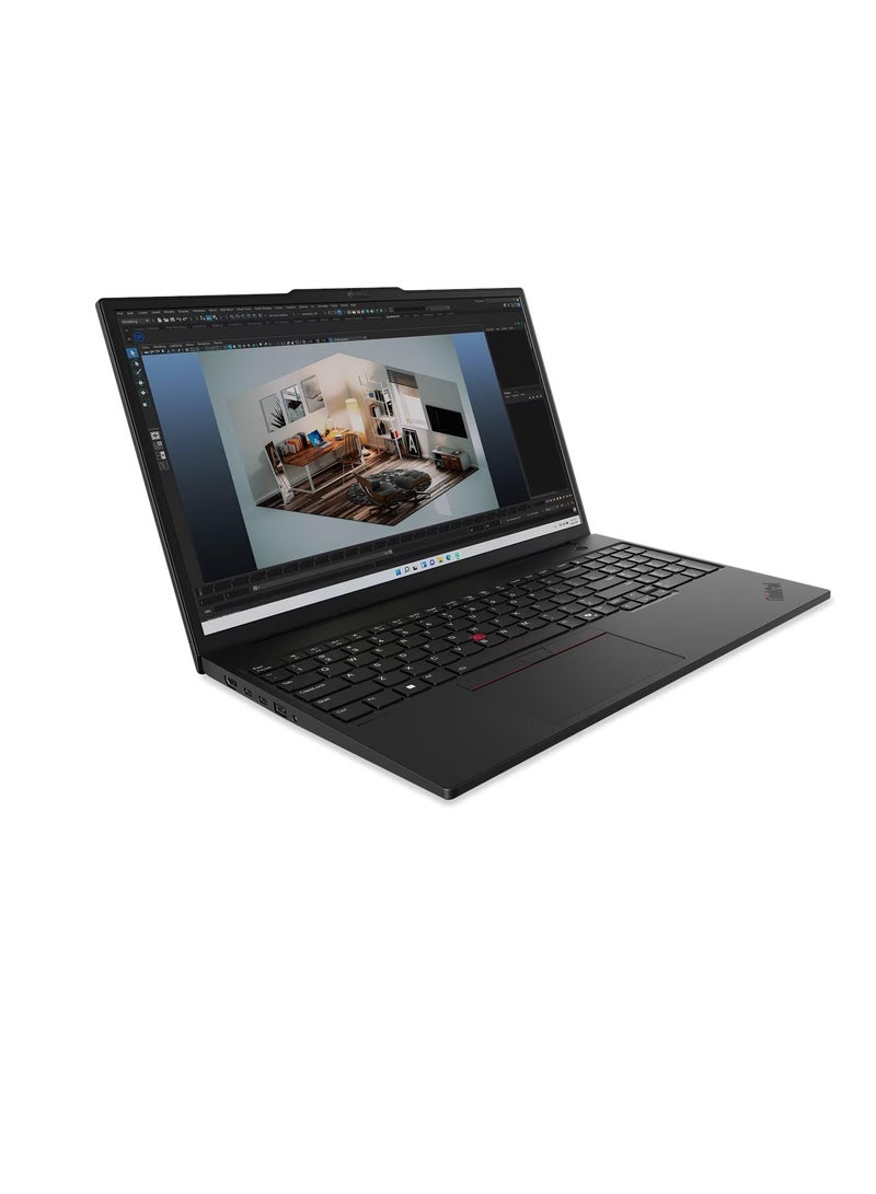 Lenovo ThinkPad P16s Gen 3 Intel Core Ultra 7 155H /16 GB RAM/ 512 GB SSD / NVIDIA RTX 500 Ada 4 GB GDDR6/16-Inch WUXGA Touch IPS/ English Keyboard/ Windows 11 Pro/ English Black  - Image 1