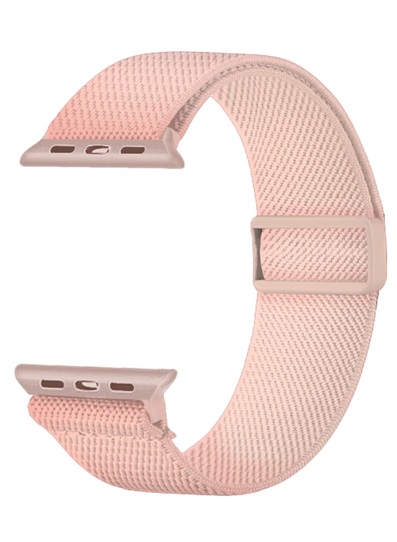 MARGOUN Magnetic Clasp Bands for Apple Watch 49mm 45mm 44mm 42mm (Series 1-3), Nylon Elastic Stretchy Strap Compatible with iWatch Series Ultra 10-1 - Peach - Image 1