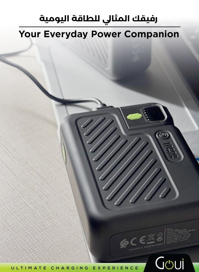 جوي باور بانك سينقي ميني 10  | سعة 10000 ملّي أمبير | شحن سريع بقوة 15 واط | 3 منافذ إخراج (2 Type-C و 1 USB-A) | مدمج وسهل الحمل | متوافق مع G-Tag - Image 2