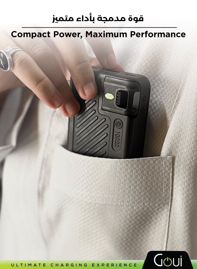 جوي باور بانك سينقي ميني 10  | سعة 10000 ملّي أمبير | شحن سريع بقوة 15 واط | 3 منافذ إخراج (2 Type-C و 1 USB-A) | مدمج وسهل الحمل | متوافق مع G-Tag - Image 4