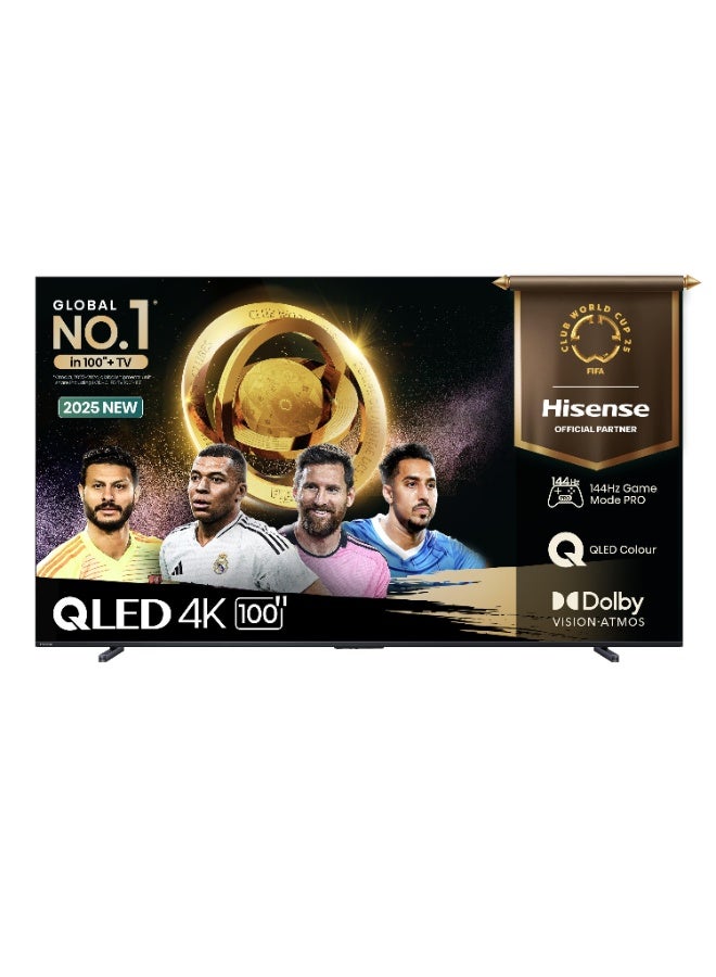 Hisense 100 inch QLED 4K Smart TV 144 Hz 100Q7Q black 
