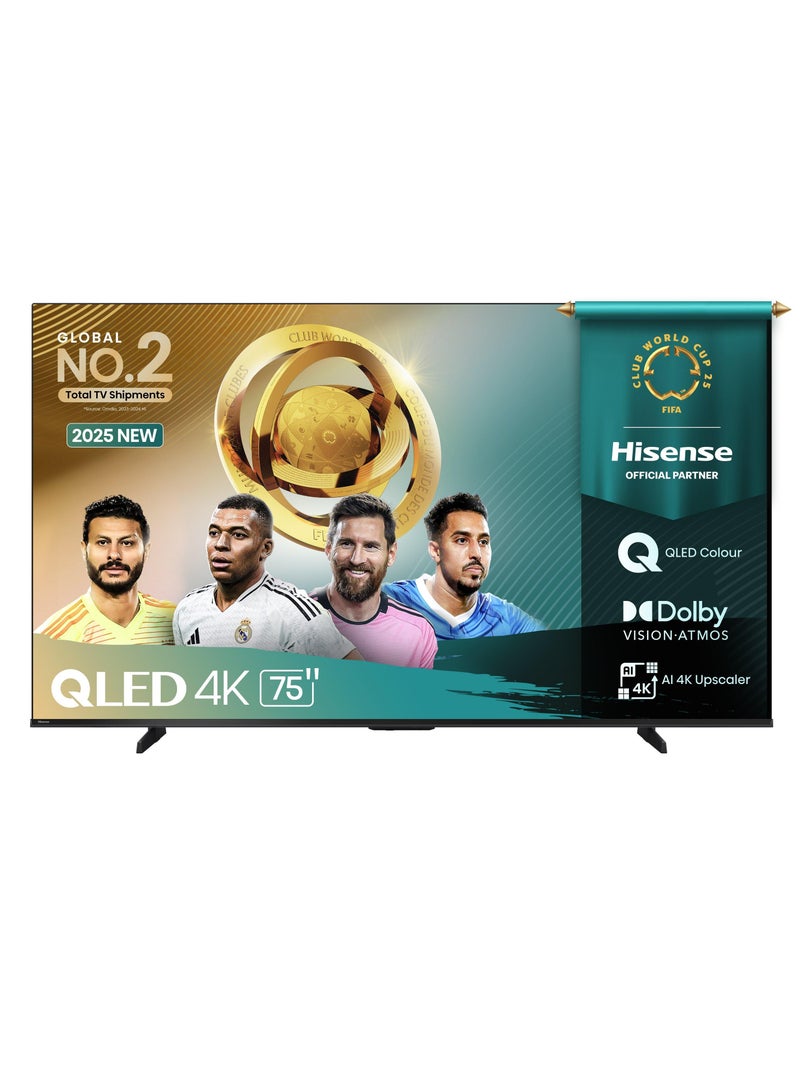 Hisense 75 inch 4K Smart QLED TV 60 Hz Black 75Q6Q black 