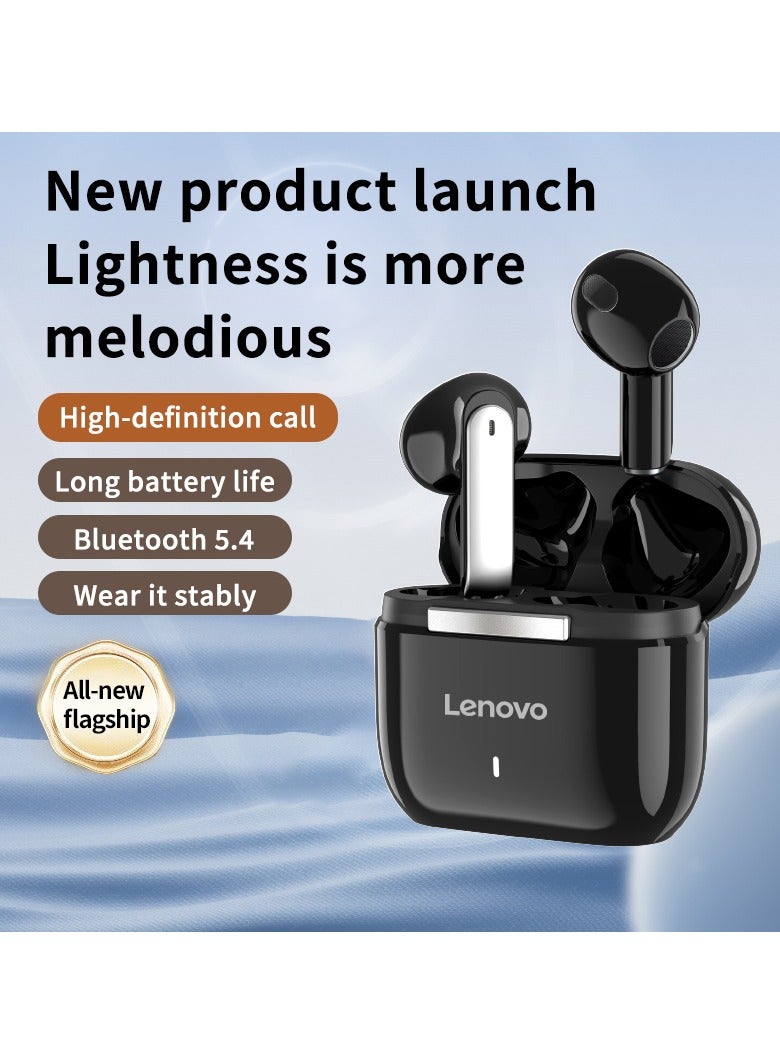 Lenovo TA100 Fashion Earbuds, Wireless Bluetooth 5.4 Earphone, Fine-grained Meets Futuristic, iOS & Android Black - Image 2