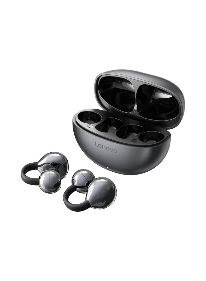 Lenovo T410 Wireless Earphones, Bluetooth Earbuds, Futuristic Aesthetic Design, Feather-Like Wearing, Open-Ear Listening, Long Battery Life, iOS And Android Grey  - Image 1