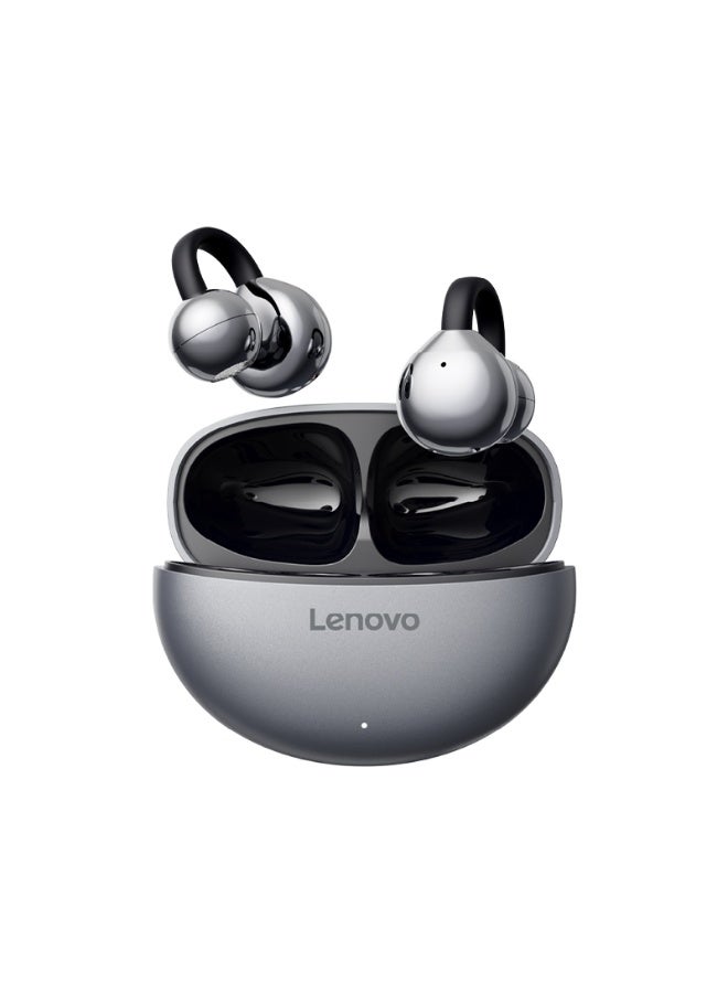 Lenovo T410 Wireless Earphones, Bluetooth Earbuds, Futuristic Aesthetic Design, Feather-Like Wearing, Open-Ear Listening, Long Battery Life, iOS And Android Grey  - Image 2