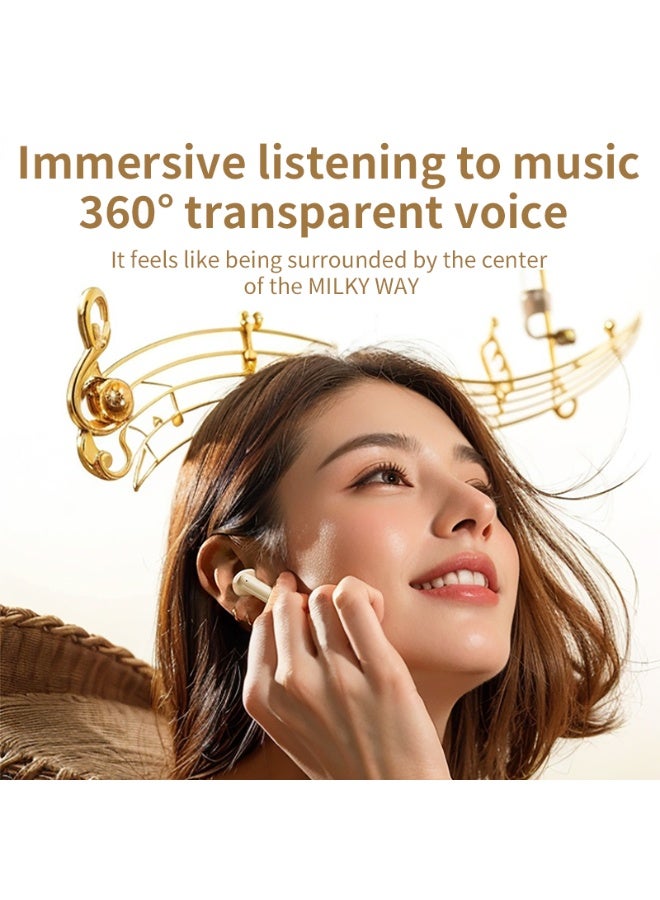 Lenovo EA110 TWS bluetooth 5.4 Earphone Wireless Earbuds 24H battery life Noise Reduction Type-C Moon Rock White - Image 4