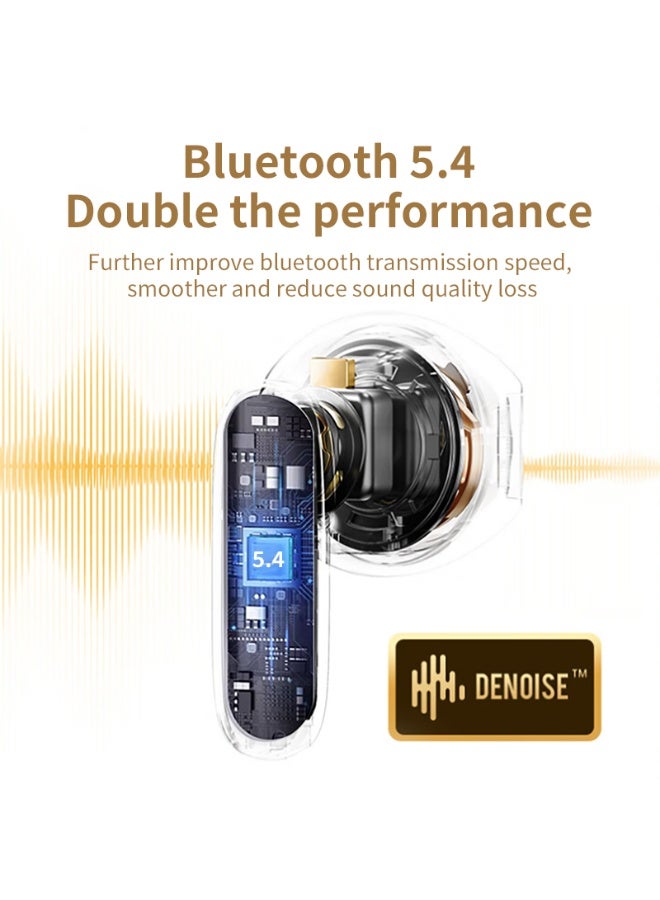 Lenovo EA110 TWS bluetooth 5.4 Earphone Wireless Earbuds 24H battery life Noise Reduction Type-C Moon Rock White - Image 5
