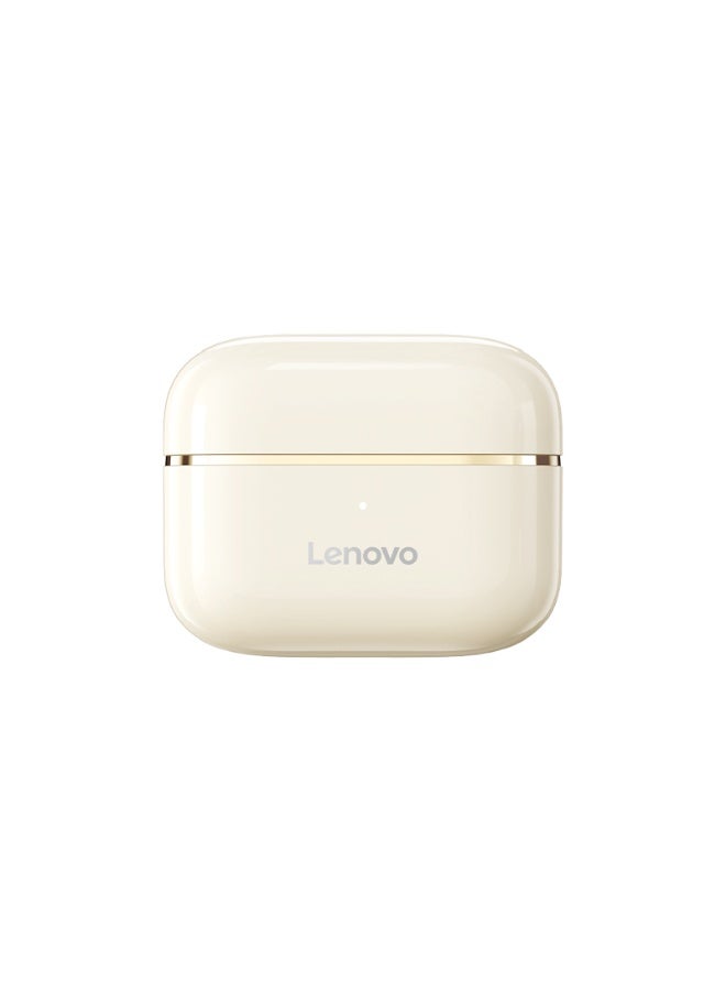 Lenovo EA230 In-Ear Wireless Earbuds, Bluetooth Headphones, Active Noise Cancellation, USB-C Charging，13mm Drivers , 24H Playtime, Wireless Earbuds With Replacement Eartips Moon Rock White - Image 2