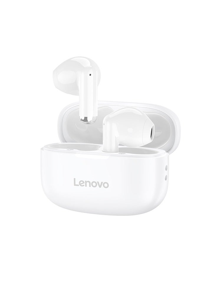 Lenovo EA110 TWS bluetooth 5.4 Earphone Wireless Earbuds 24H battery life Noise Reduction Type-C White White - Image 1