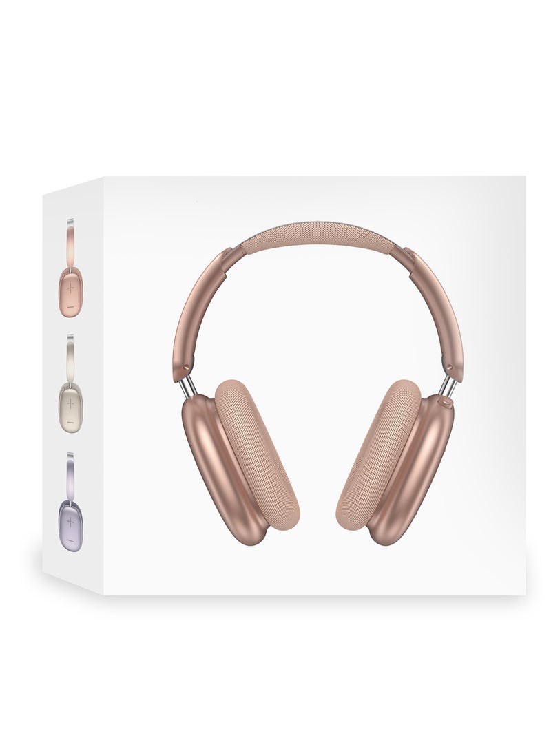 MARGOUN Air Max Pro Wireless Over Ear Headphones with Active Noise Cancellation and Built-in Mi, Comfortable and Lightweight - Orange  - Image 3