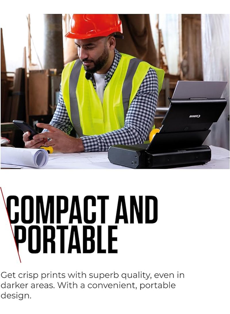 Canon MAXIFY BX110 Compact Printer - Wireless Printer with Rechargable Battery, Prints Up to A4 Size | Perfect for Home Office & Travel | Print via Laptop, PC or Smart Phone PRINT App black - Image 3