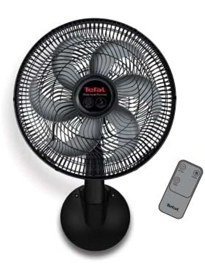 Tefal Silence Force Wall Fan With Remote Control, 16 Inch, 3 Speeds, 75 W VG4151EE Black - Image 1