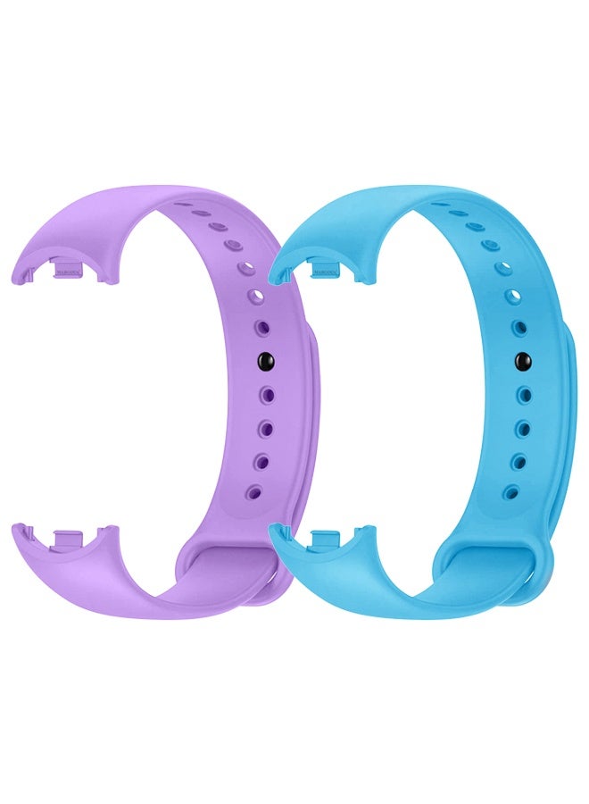 MARGOUN 2 Pack For Xiaomi Smart Band 8/9 Watch Bands Adjustable Comfortable Sport Replacement Strap for Xiaomi Mi Band 8/9 Wristband Bracelet Band for Women Men Multicolour Multicolour6 - Image 1