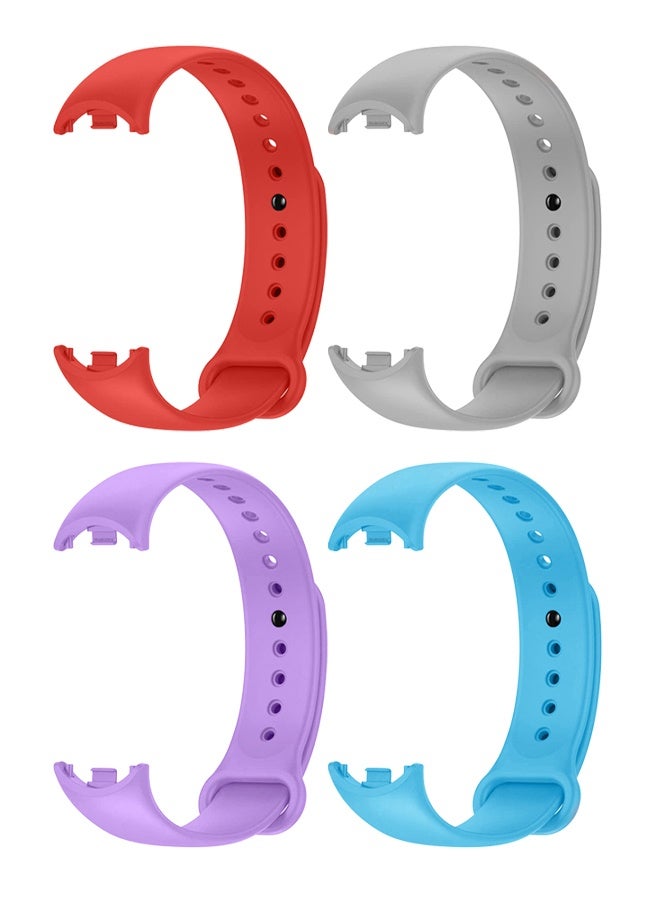MARGOUN 4 Pack For Xiaomi Smart Band 8/9 Watch Bands Adjustable Comfortable Sport Replacement Strap for Xiaomi Mi Band 8/9 Wristband Bracelet Band for Women Men Multicolour Multicolour1 - Image 1