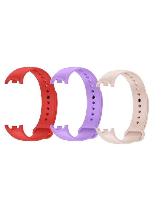 MARGOUN 3 Pack For Xiaomi Smart Band 8/9 Watch Bands Adjustable Comfortable Sport Replacement Strap for Xiaomi Mi Band 8/9 Wristband Bracelet Band for Women Men Multicolour Multicolour5 - Image 1