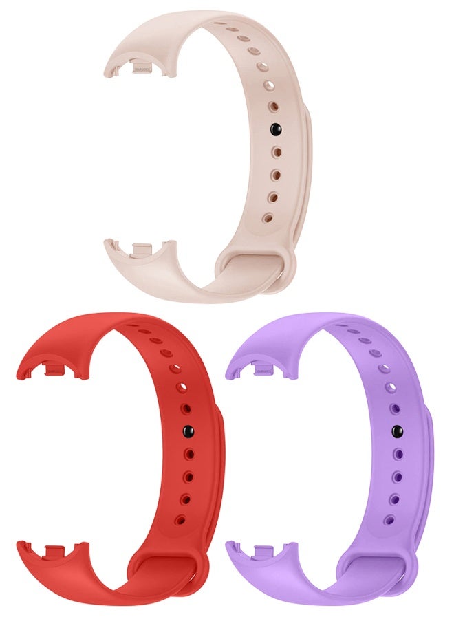 MARGOUN 3 Pack For Xiaomi Smart Band 8/9 Watch Bands Adjustable Comfortable Sport Replacement Strap for Xiaomi Mi Band 8/9 Wristband Bracelet Band for Women Men Multicolour Multicolour5 - Image 2