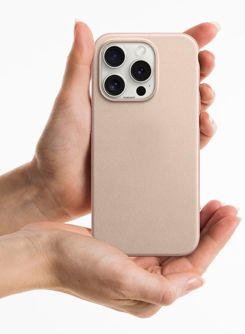 مارجون 2 Packs For iPhone 15 Pro Max Case and Screen Protector FineWoven Case with MagSafe Durable and Heavy Protection Pink pink - Image 5