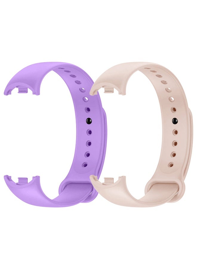 MARGOUN 2 Pack For Xiaomi Smart Band 8/9 Watch Bands Adjustable Comfortable Sport Replacement Strap for Xiaomi Mi Band 8/9 Wristband Bracelet Band for Women Men Multicolour Multicolour8 - Image 1