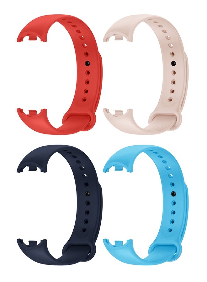 MARGOUN 4 Pack For Xiaomi Smart Band 8/9 Watch Bands Adjustable Comfortable Sport Replacement Strap for Xiaomi Mi Band 8/9 Wristband Bracelet Band for Women Men Multicolour Multicolour3 - Image 1