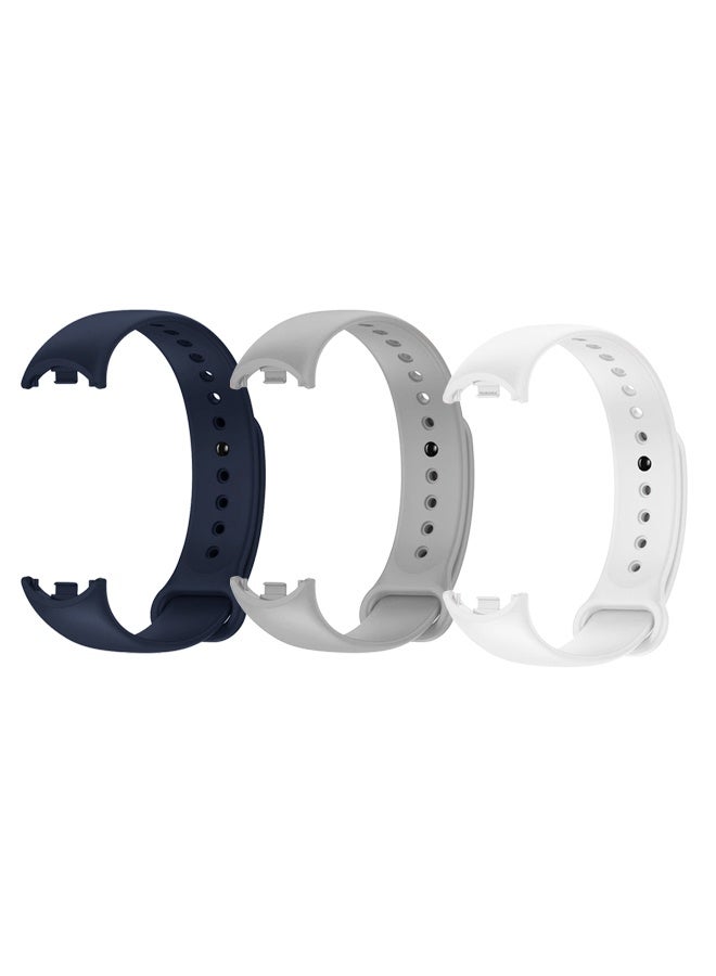 MARGOUN 3 Pack For Xiaomi Smart Band 8/9 Watch Bands Adjustable Comfortable Sport Replacement Strap for Xiaomi Mi Band 8/9 Wristband Bracelet Band for Women Men Multicolour Multicolour6 - Image 1