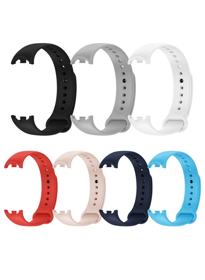 MARGOUN 7 Pack For Xiaomi Smart Band 8/9 Watch Bands Adjustable Comfortable Sport Replacement Strap for Xiaomi Mi Band 8/9 Wristband Bracelet Band for Women Men Multicolour Multicolour3 - Image 1