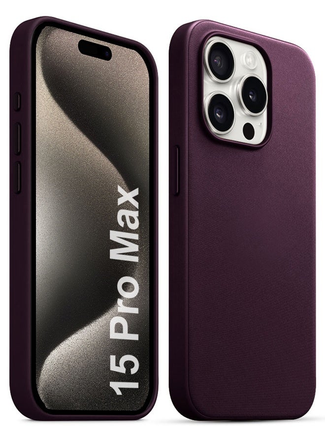 MARGOUN 3 Packs For iPhone 15 Pro Max Case and 2 Screen Protectors FineWoven Case with MagSafe Durable and Heavy Protection Cherry Cherry - Image 2