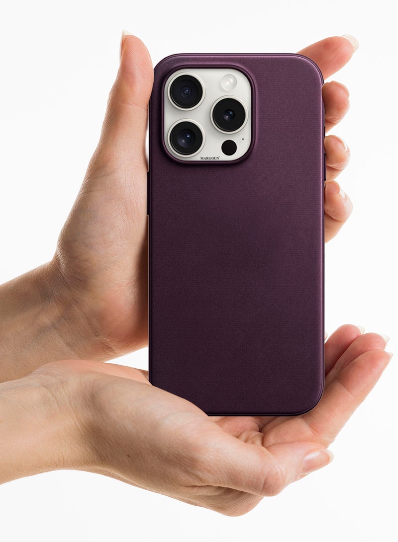 MARGOUN 3 Packs For iPhone 15 Pro Max Case and 2 Screen Protectors FineWoven Case with MagSafe Durable and Heavy Protection Cherry Cherry - Image 5