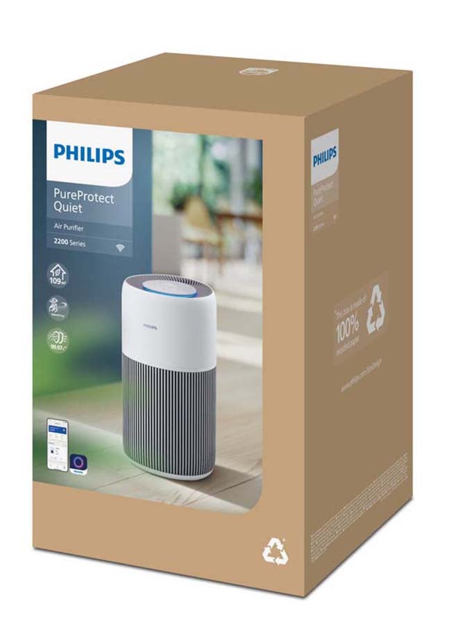 Philips Pure Protect Quiet 2200 Series Smart Air Purifier AC2220/10 Arctic White - Image 5