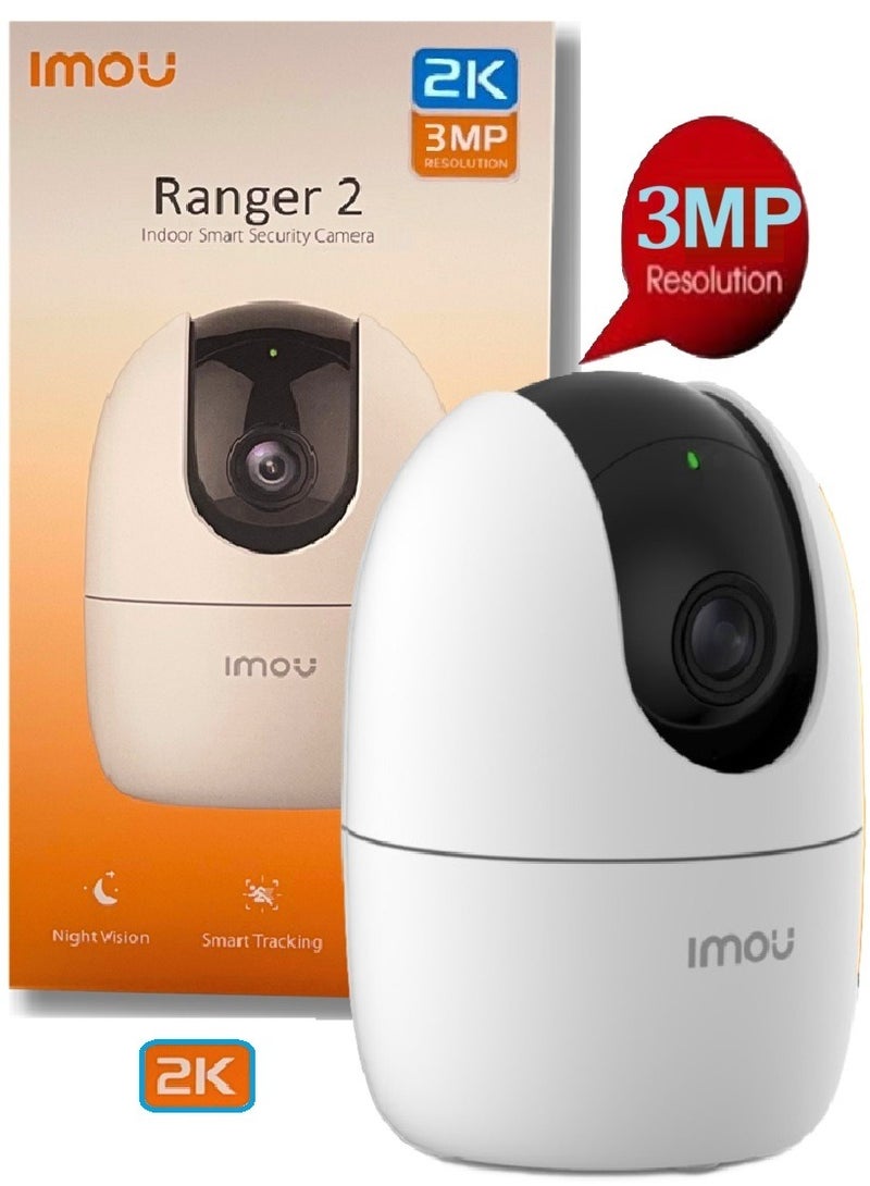 IMOU 3MP Smart CCTV Security WiFi Camera 2K for Home, 360° Coverage, AI Human Detection, Siren Alarm, Night Vision 10M, 2-Way Talk, Supports 256GB SD Card, WiFi & Ethernet Connection  - Image 1