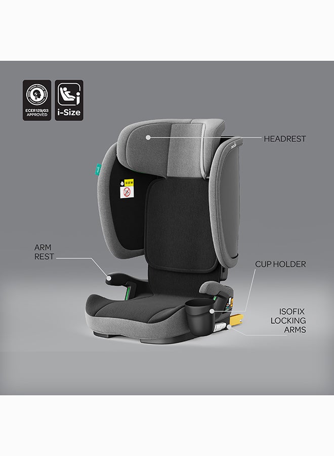 مون Folda Go  ECE R129  i-Size Foldable Car Seat with ISOFIX-Grey - Image 2