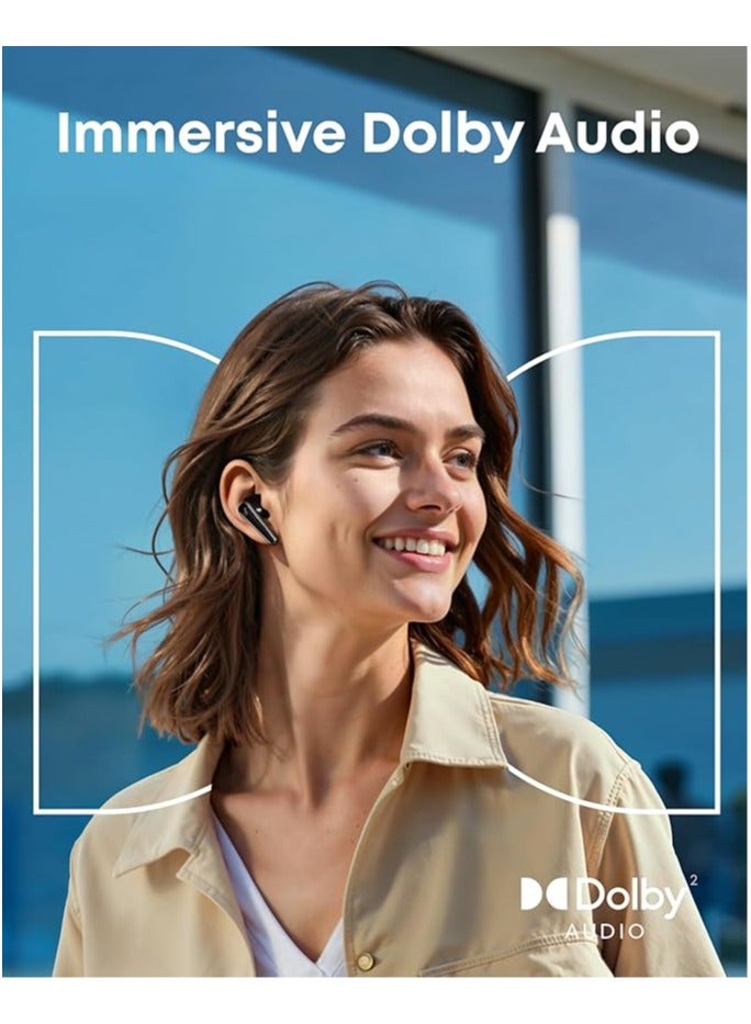 Soundcore Liberty 5 by Anker, Noise-Cancelling Wireless Earbuds, 2x Stronger Voice Reduction, Real-Time Adaptive Noise Cancellation, Fast Charging, Dolby Audio, 6-Mic AI Clear Calls, Long Battery Life Black - Image 4