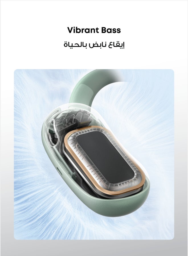 ساوند كور AeroFit 2 من أنكر، سماعات أذن مفتوحة، خطافات أذن قابلة للتعديل، ملائمة بشكل مريح، صوت جهير غني، صوت لاسلكي عالي الدقة، 42 ساعة تشغيل، بلوتوث 5.4، شحن لاسلكي، IP55، مكالمات واضحة بالذكاء الاصطناعي - Image 5