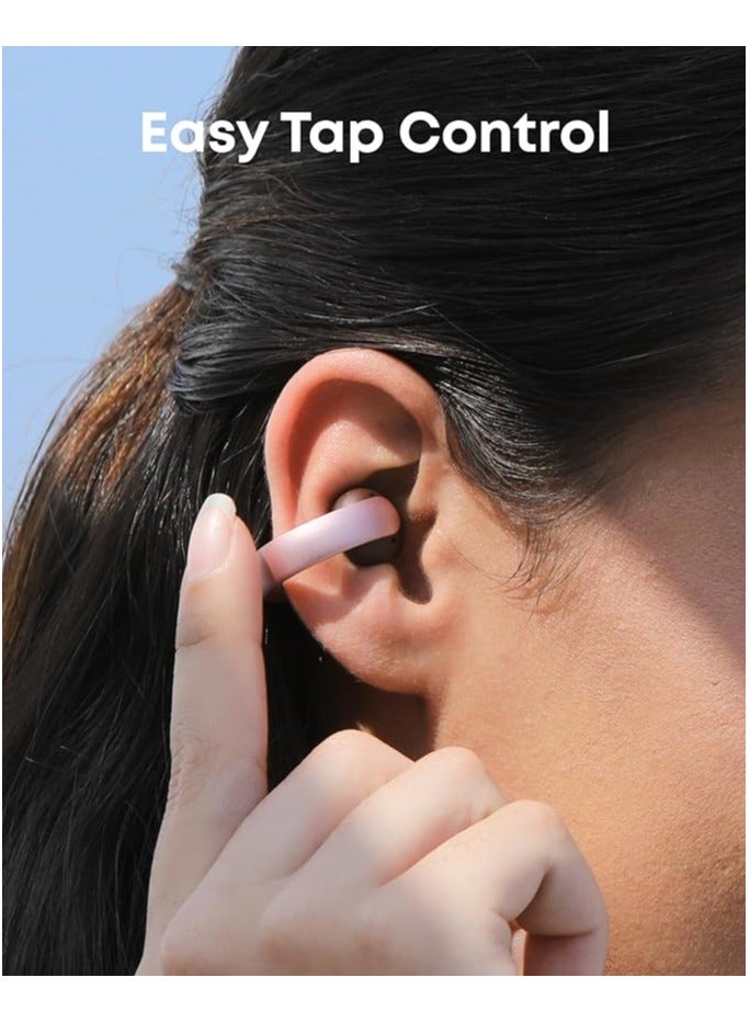 Soundcore AeroClip by Anker, Open-Ear Earbuds, Clip-On Headphones, Adaptive Comfort, Clear Calls with 4 Mics and AI, Stable Fit, 12mm Drivers for Powerful Bass, Hi-Res, Open-Ring Design Pink  - Image 5