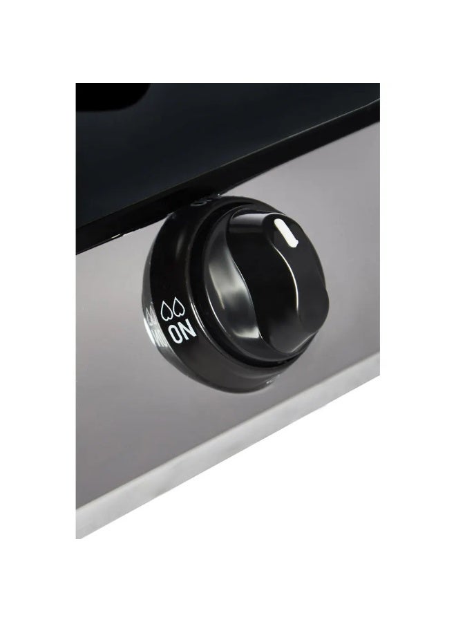 أدميرال 3-Burner Gas Stove – 90mm/40mm/90mm Brass Burners, 7mm Tempered Glass Top, Anti-Explosion Film, Stainless Steel Body – Model ADGST-GR3020SL ADGST-GR3020SL Black/Silver  - Image 4
