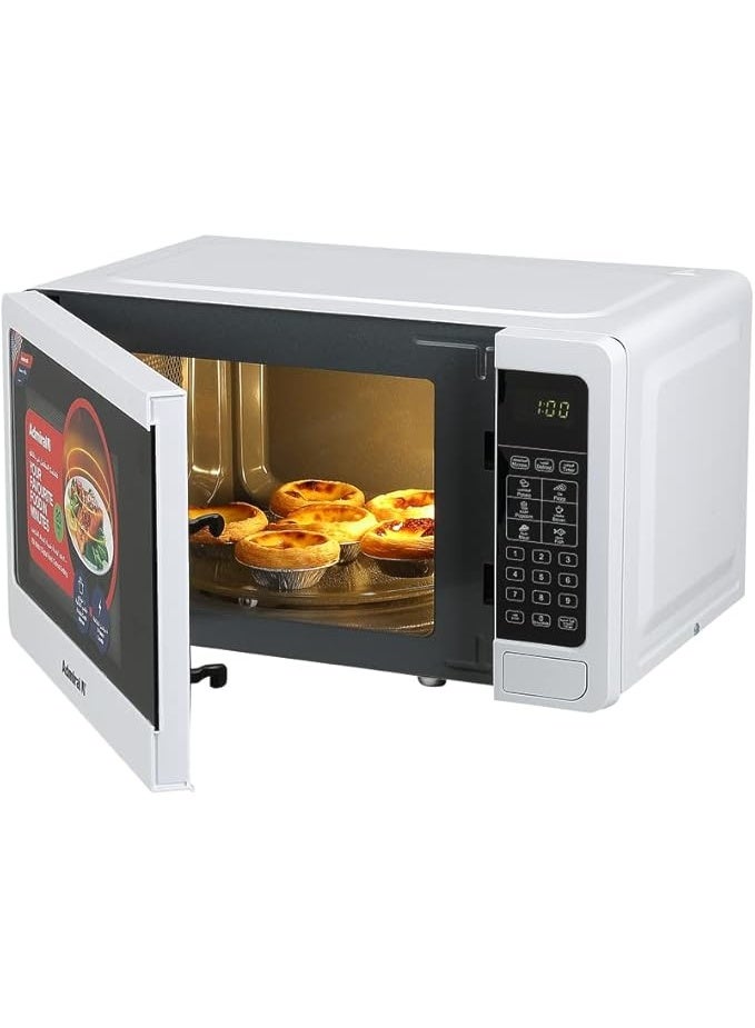 أدميرال Microwave Oven – 20 Litres, 800W | Compact Countertop Microwave with Multiple Power Levels, Defrost Function, Timer Control, Stylish Design for Everyday Cooking & Reheating 20 L 800 W ADMW20WSWP White - Image 5