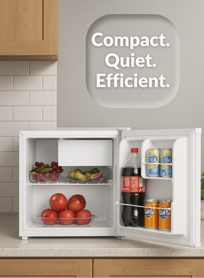 Admiral ADSD55MWP Single Door Compact Refrigerator – 55L Gross Capacity, Space-Saving Mini Fridge, Lock & Key for Security, Eco Friendly, Low Noise, Ideal for Bedrooms, Offices, Hotels & Dorm Rooms – White ADSD55MWP White - Image 3