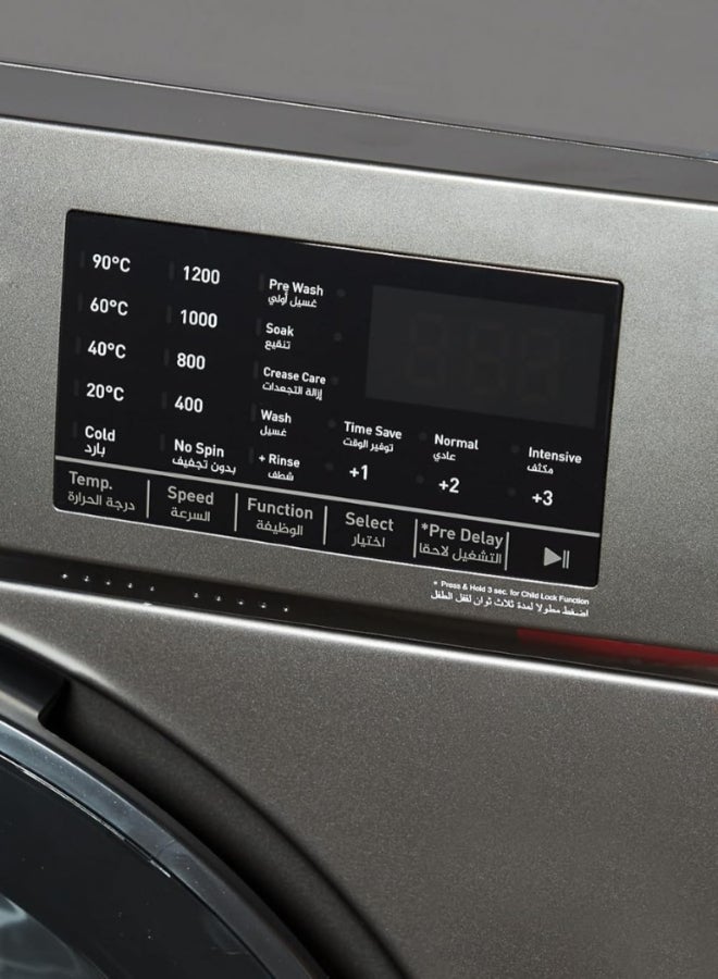 Admiral 7 kg Front‑Load Fully Automatic Washing Machine – 1000 RPM Spin, LED Display, Auto‑Restart, Anti‑Foam, 15 Wash Programs, Child‑Lock & Stainless Steel Drum – Model ADFW710SCP ADFW710SCP Silver - Image 4