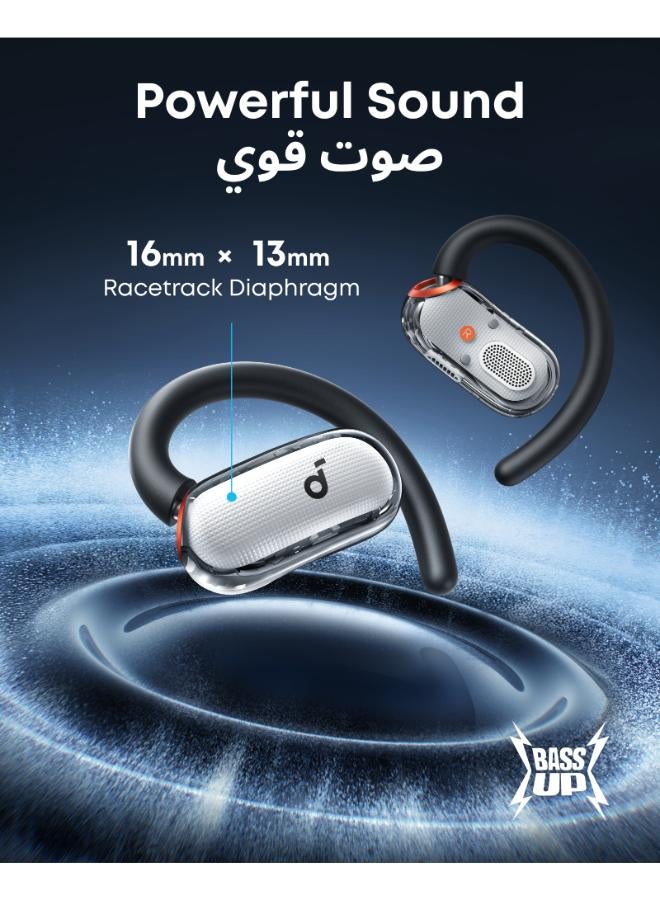 ساوند كور ساوندكور V40i من أنكر، سماعات أذن مفتوحة، تصميم واضح كريستالي، 4 أوضاع قابلة للتعديل لكل حجم أذن، صوت جهير أغنى، IP55، 21 ساعة من وقت التشغيل، مكالمات واضحة بالذكاء الاصطناعي، بلوتوث 5.4، تحكم عبر التطبيق (أبيض) - Image 5