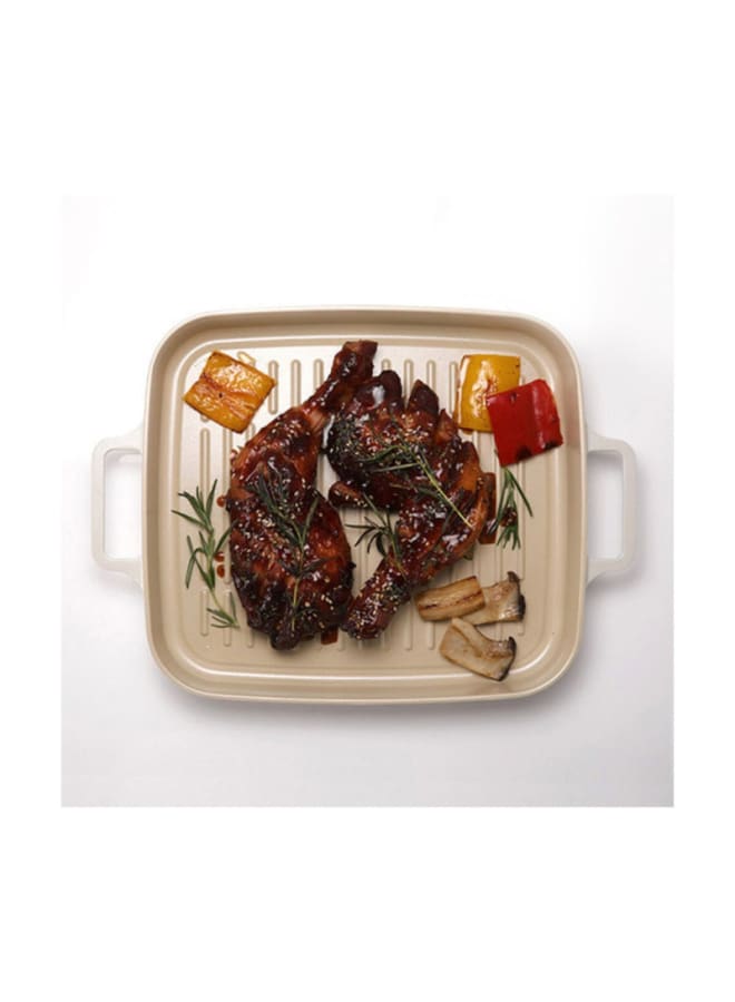 نيو فلام Neoflam Fika Square Grill Mit 28cm – Off White - Image 3