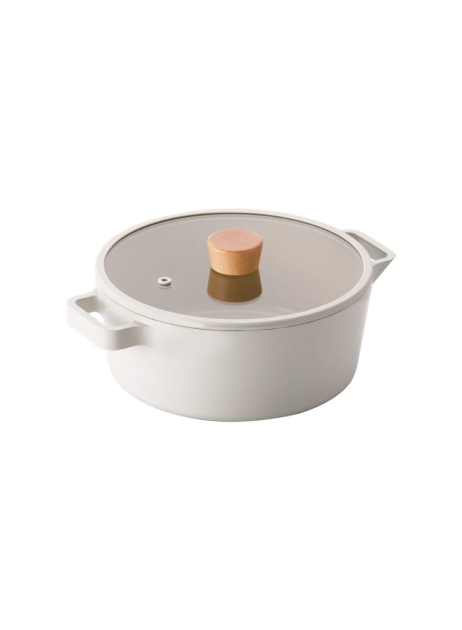 نيو فلام وعاء نيفولام فيكا المنخفض 22 سم باللون الأبيض الجرانيت EK-FG-C22 - Image 1