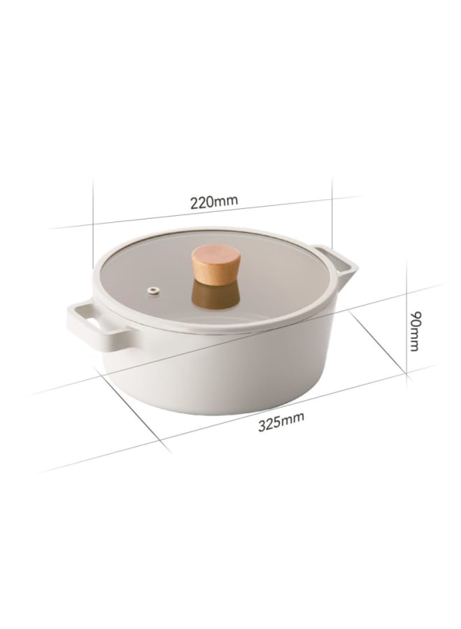 نيو فلام وعاء نيفولام فيكا المنخفض 22 سم باللون الأبيض الجرانيت EK-FG-C22 - Image 2