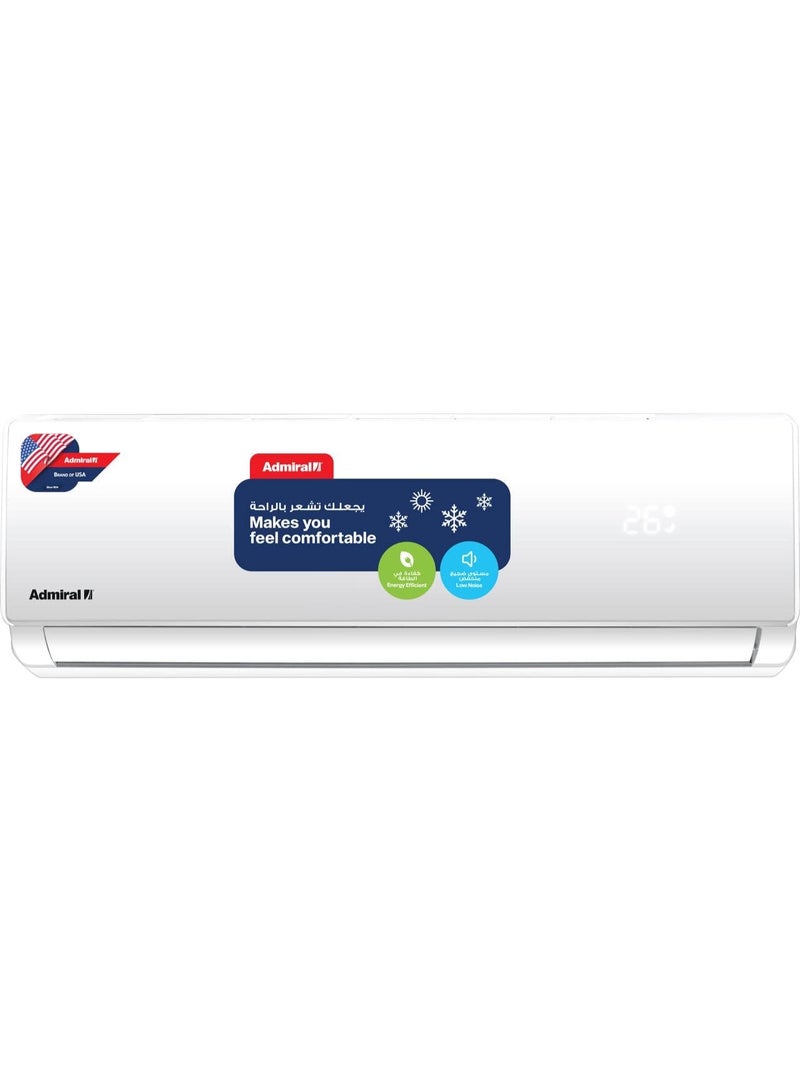Admiral 1 Ton Split Air Conditioner | Heat & Cool Function | 12,000 BTU | T1 Rotary Compressor | R410A Refrigerant | 3M Copper Pipe | Model AD12KT1HC – White AD12KT1HC White - Image 4