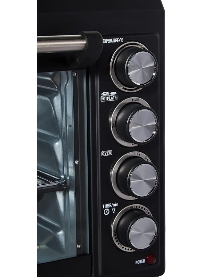 Admiral ADEO45NBSCP‑HP 45 L Electric Oven with Dual Hot Plates, Convection & Motorized Rotisserie – 2800 W 45 L 2000 W ADEO45NBSCP-HP Black - Image 4