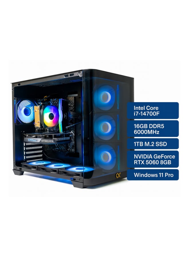 Setup Master Gaming PC With Intel Core i7-14700F Processor/16GB RAM/1TB  SSD /8GB NVIDIA GeForce RTX 5060 Graphics /Windows 11 Pro Black  - Image 1
