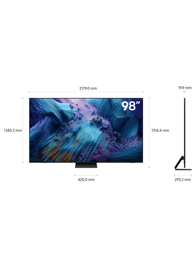 سامسونج 98 Inch Neo QLED TV, 8K, Mini LED, NQ8 AI Gen3 Processor, Supersize Picture Enhancer, Wireless One Connect, Glare Free, Vision AI Smart TV, QA98QN990FUXZN (2025 - UAE Version) QN990F Black - Image 3