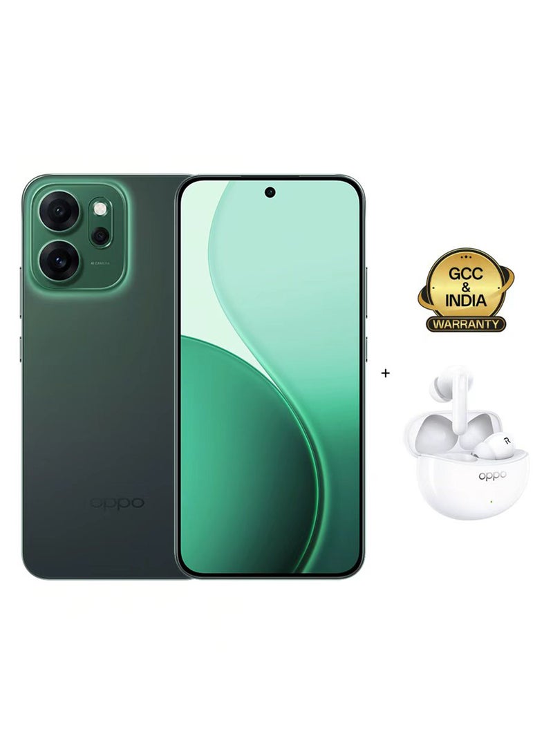 OPPO Reno14 F AI Phone Dual SIM 5G Luminous Green 12GB RAM 512GB + OPPO Enco Buds3Pro - Middle East Version - Image 1